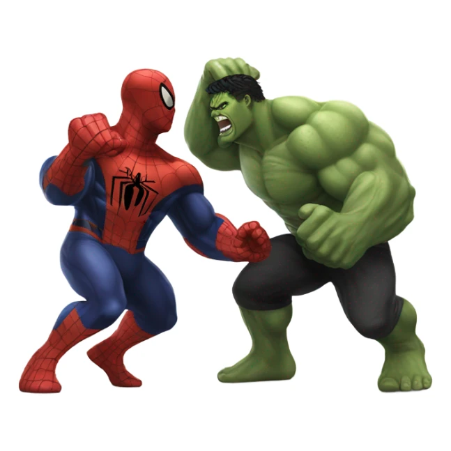 Spiderman fight hulk and thanos sticker