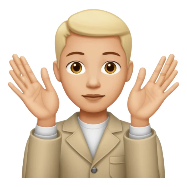 Manos con el dedo del medio y el anular cursados sticker