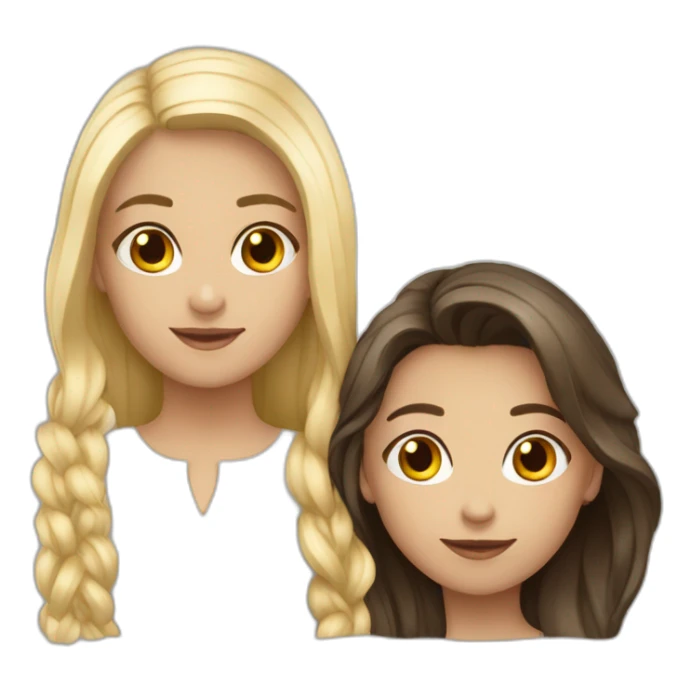 two friends girls Armenian and white Romanian sticker