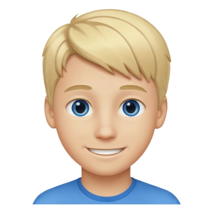 Teenage boy, blond, blue eyes sticker