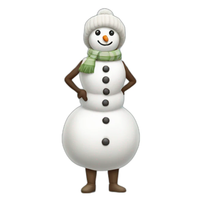 full body-snowman-woman sticker