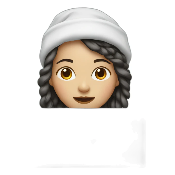 girl in monitor christmas sticker