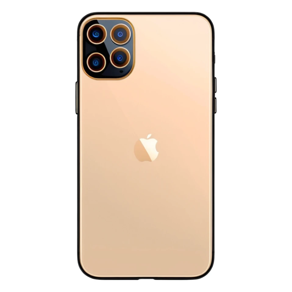 iPhone 15 Pro in natural titanium color with action button and triple camera sticker