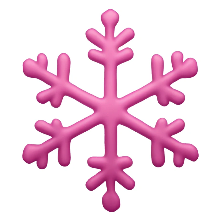 Pink snowflake sticker
