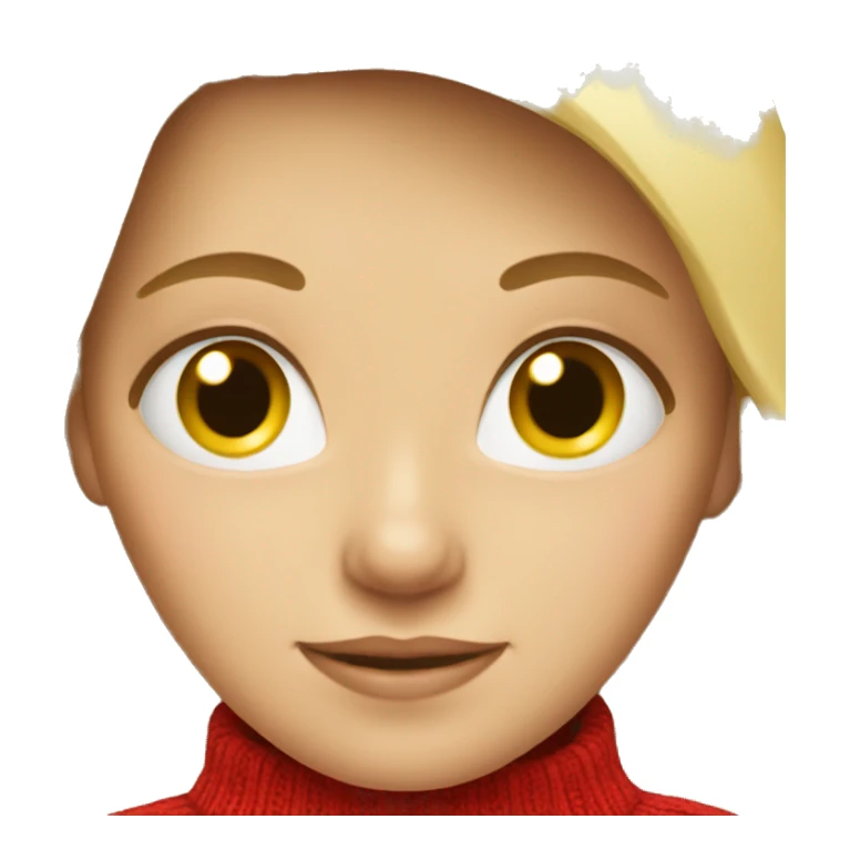 Blonde girl with red sweater sticker