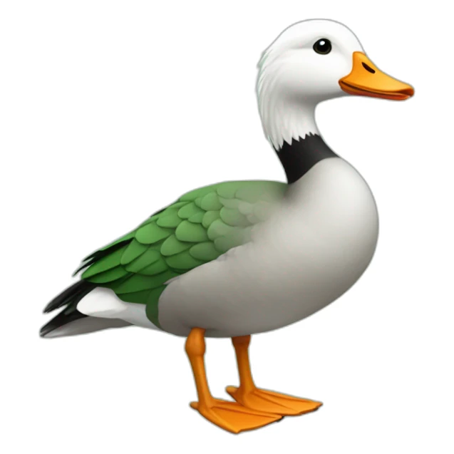 Wilde goose wearing sportswear green sticker