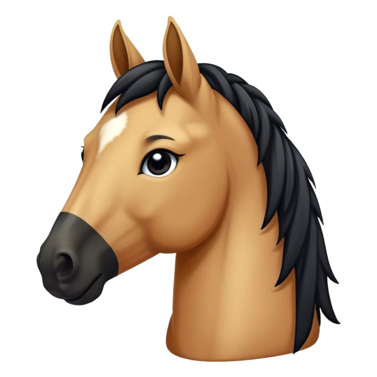 Tan horse with black stripe down its mane sticker