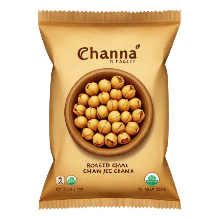 roasted chana packet sticker