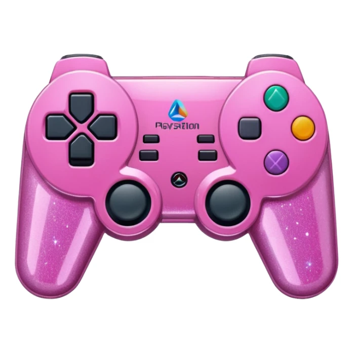 glittery pink 90s retro playstation console sticker