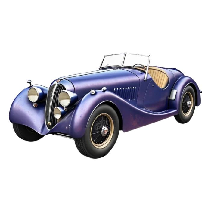 A very fast racing 1934 jaguar roadster body shell-only rustic old antique rat hot rodded Vicky that’s blueberry and cherry pearl  sticker