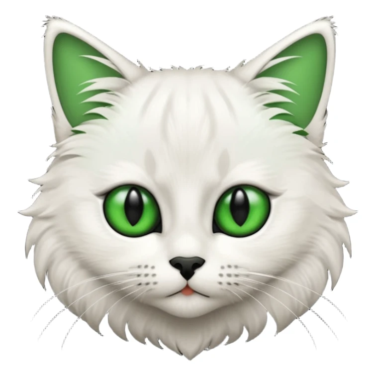 Chat noir et blanc avec des yeux verts sticker