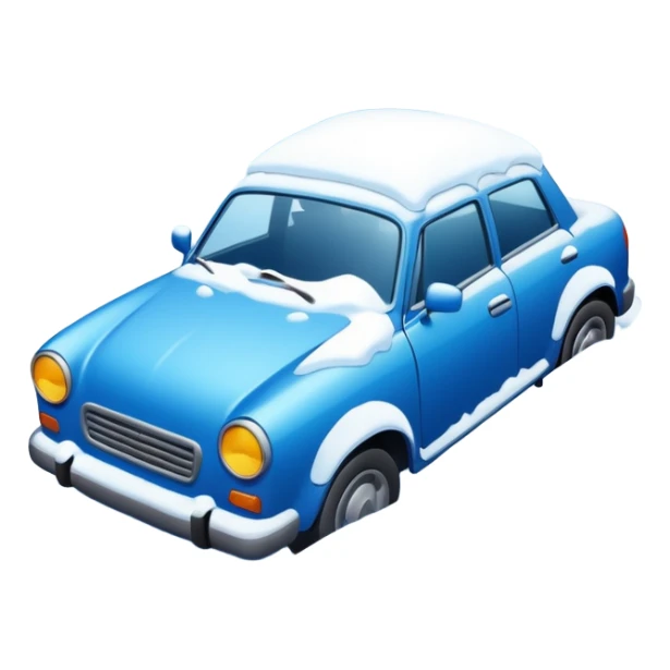 Car in a ditch in the snow sticker