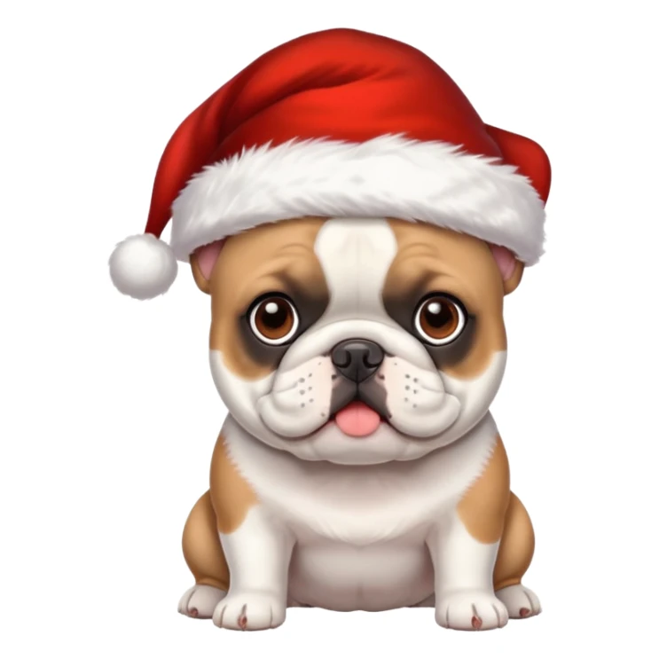 chrstimas French bulldog sticker