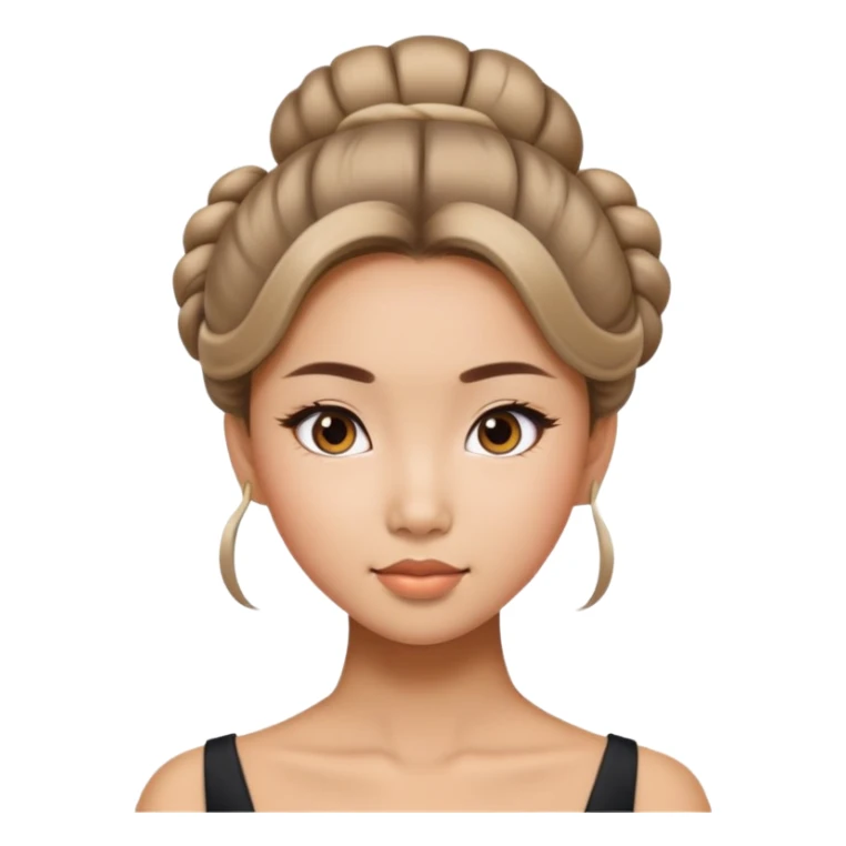 Beautiful Asian girl with hair in an updo sticker