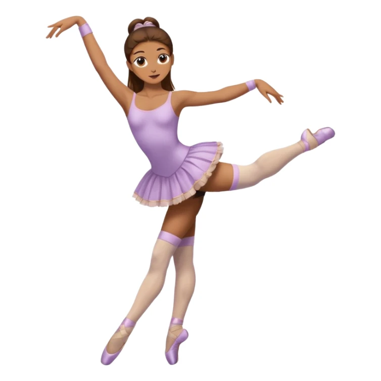 Ballet dancer in over the knee socks and brown hair sticker
