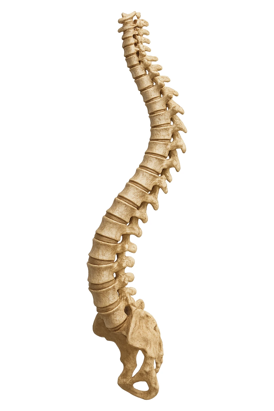 spina dorsale anatomica umana storta, iperrealistico 4k sticker