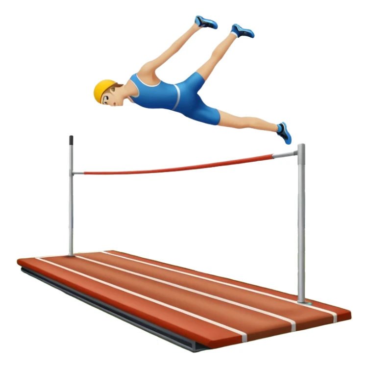 A track and field high jump set up sticker