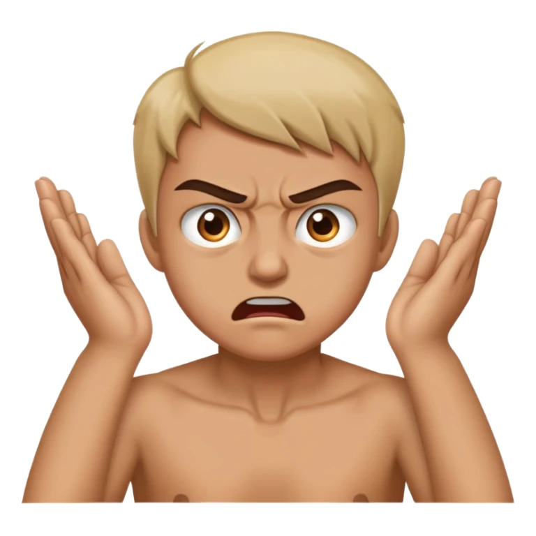 emoji of someone holding their neck with both hands and wanting to kill themselves and being angry and having their eyes up or squinting (nothing intentional, just a joke) sticker
