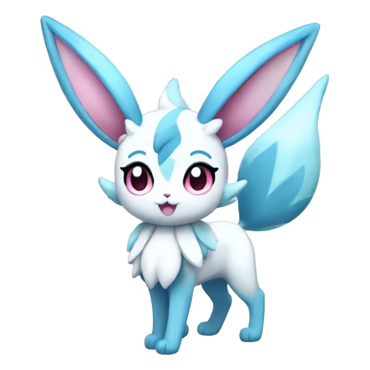 Kawaii Sylveon-Glaceon Full Body sticker