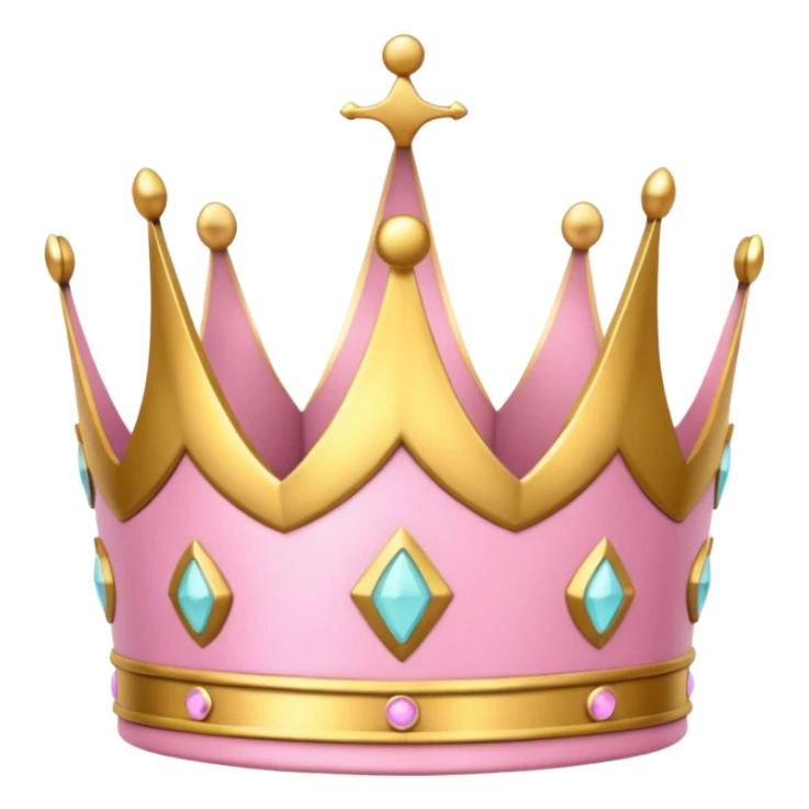 Pink Pastel & Gold Crown sticker