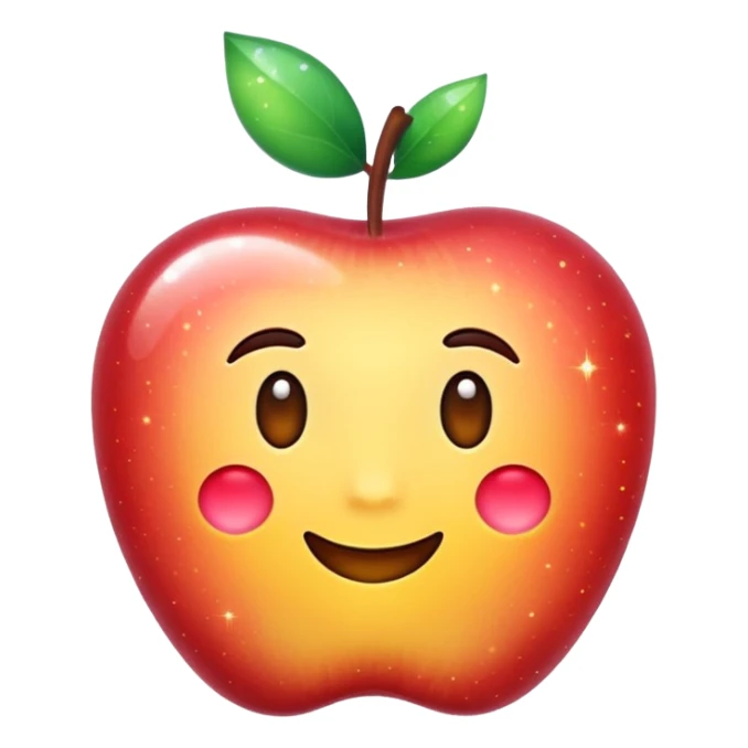 Only sparkles emoji (✨),
no face, no human, no character,
Apple iOS emoji style, simple, minimal sticker