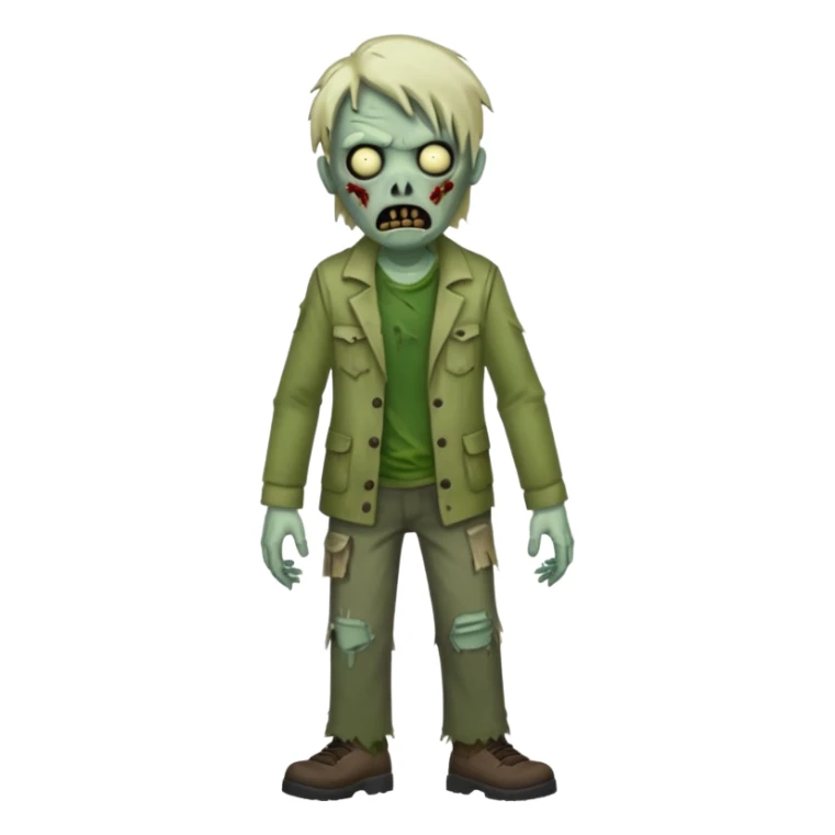 Walking zombie, tattered clothes, scary expression, realistic horror, no background





 sticker