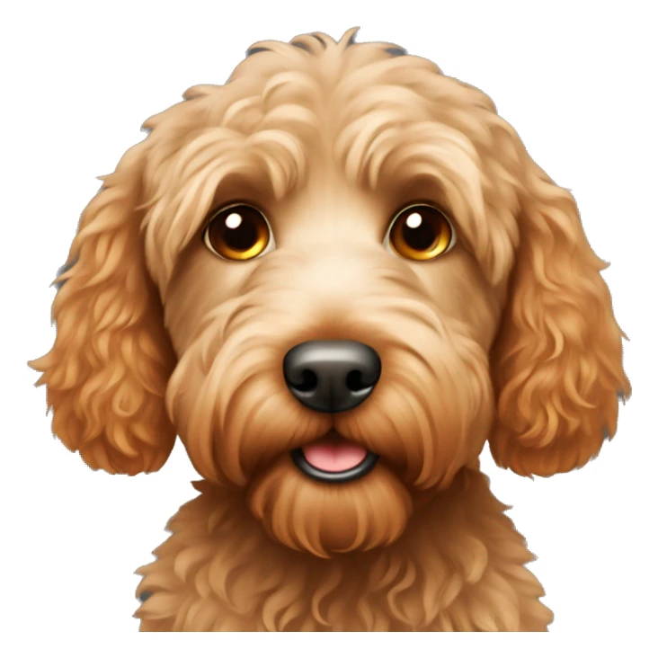 labradoodle with red hair girl sticker