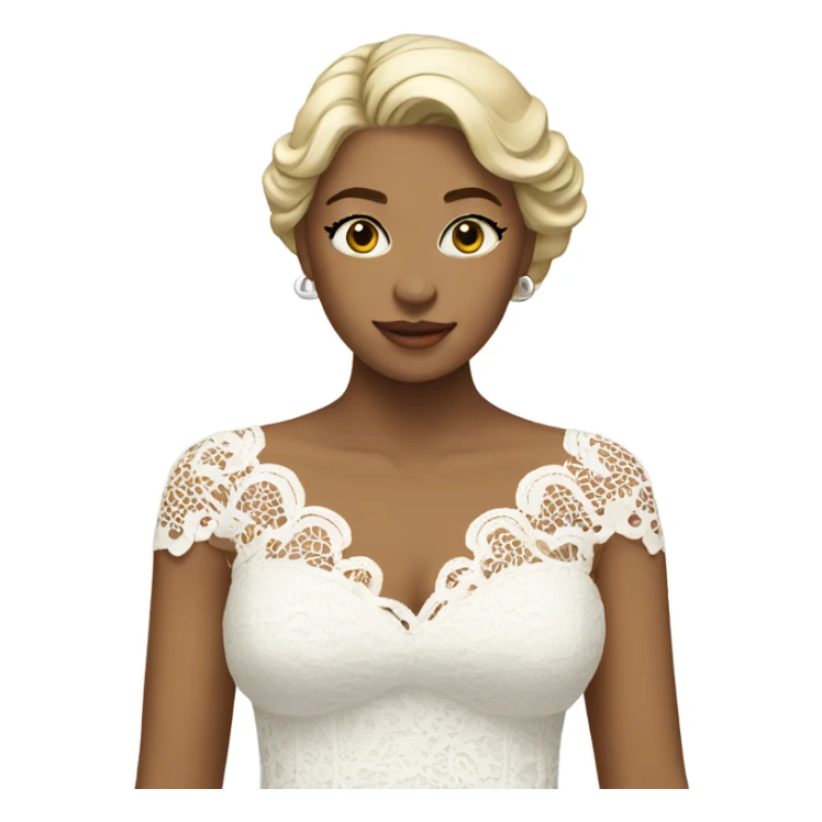 White lace dress sticker