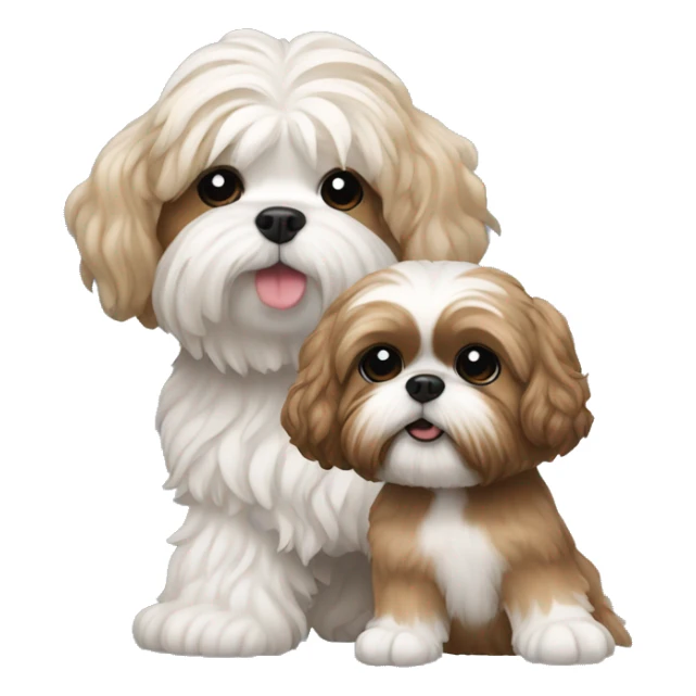 Shihtzu with a curly hair fair girl carrying him  sticker