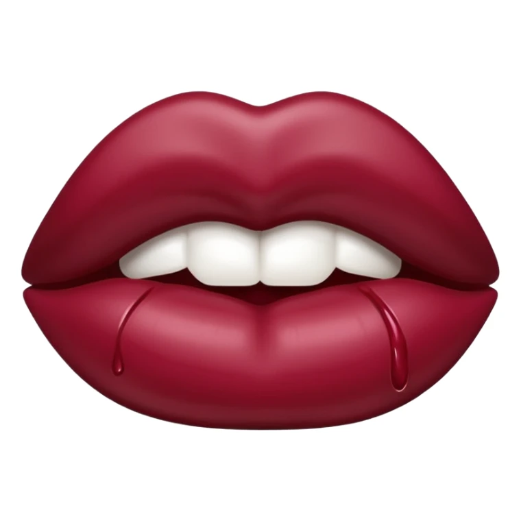 A burgundy-colored lipstick kiss mark. sticker