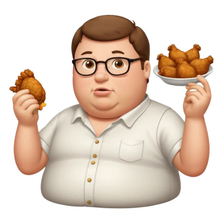 can you do  Peter Griffin stand and eat chicken thighs sticker