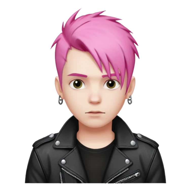 Punk man, pink hair sticker