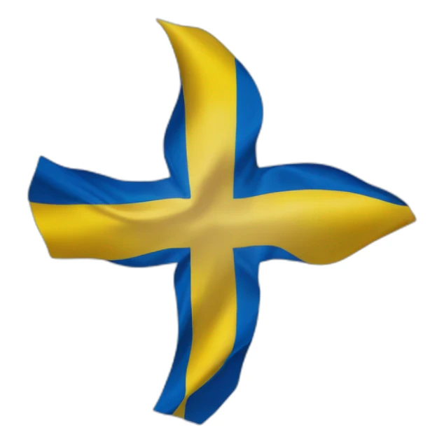 Bandera de Asturias, fondo azul con una cruz amarilla sticker