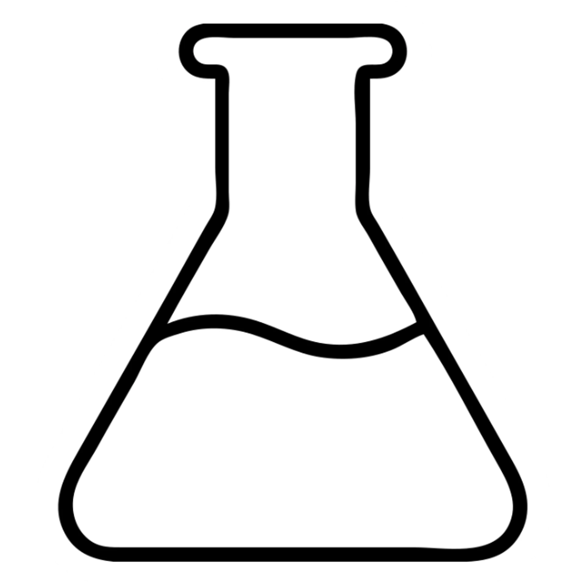 minimalist icon of a laboratory with white lines sticker