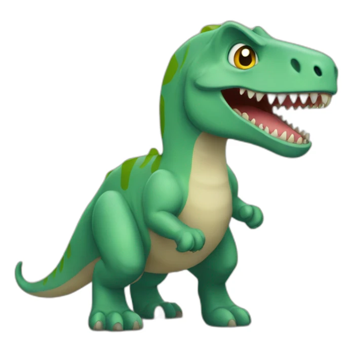 Un chat et un dinosaure sticker