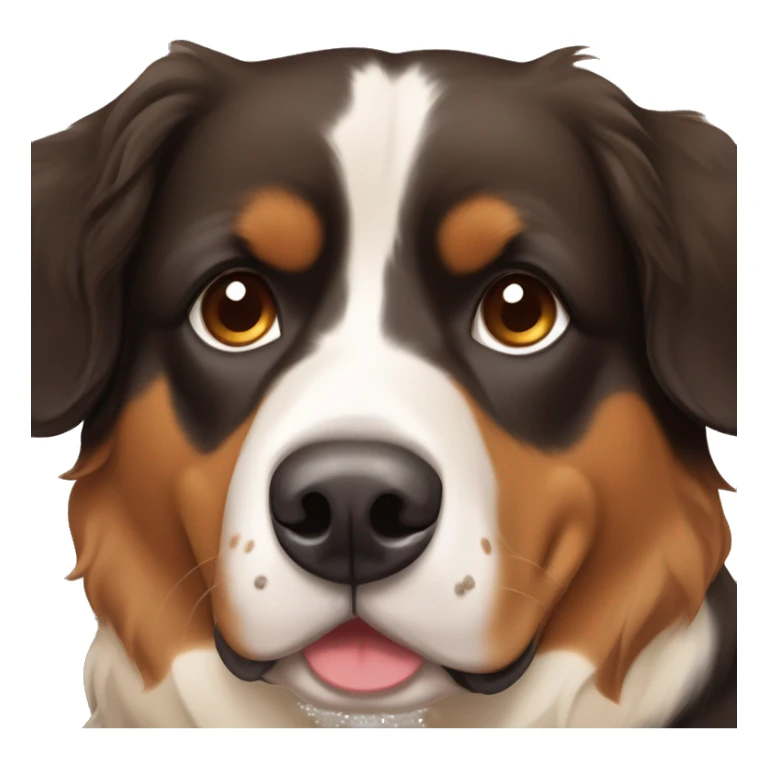 A brown and tan Bernese Mountain Dog and German Shepherd mix  sticker