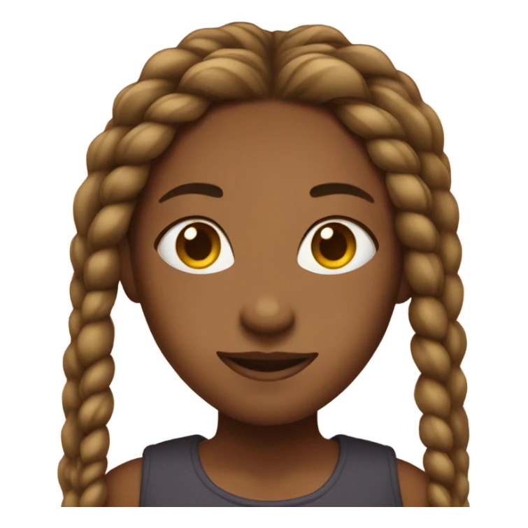 Light Black women with braids  sticker