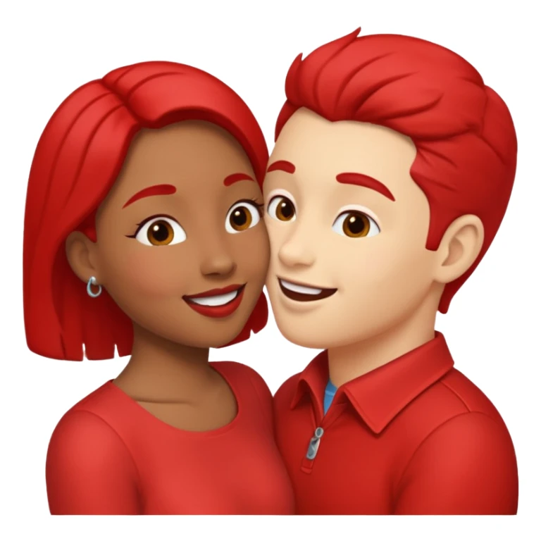 un cartello rosso con due persone che si baciano sticker