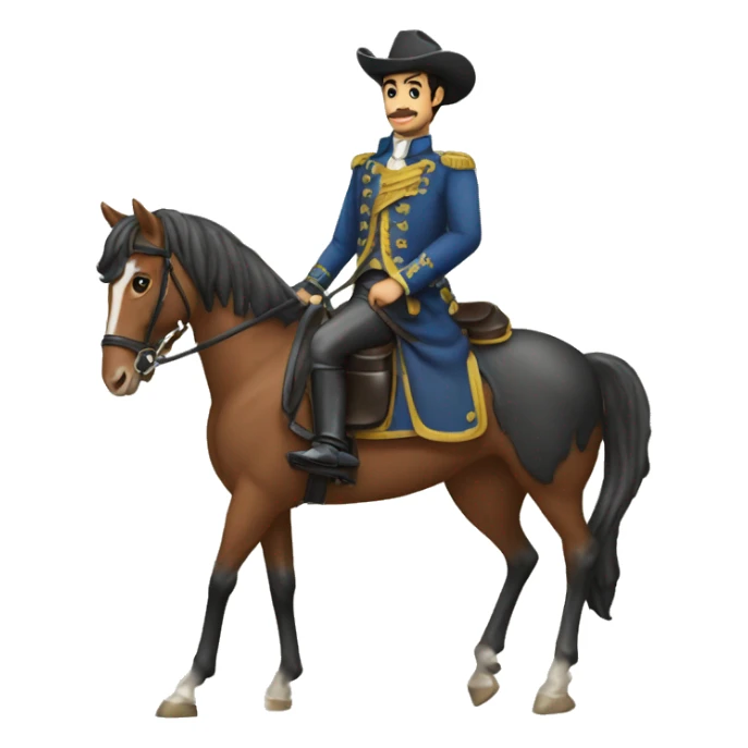 Miguel Dias canel montado a caballo sticker