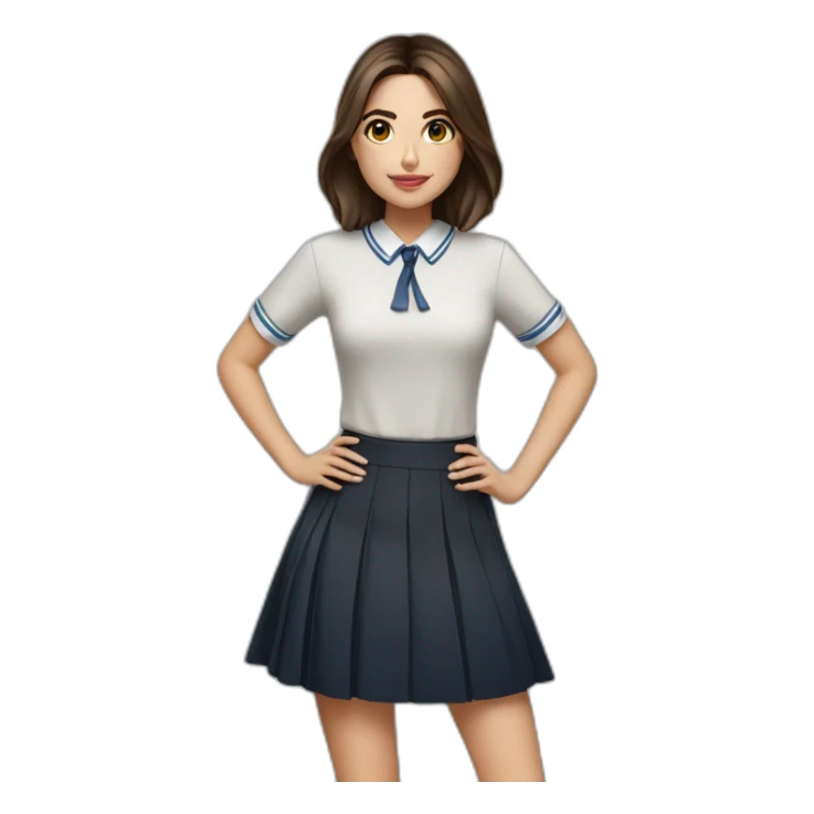 ana de armas in schoolgirl skirt sticker