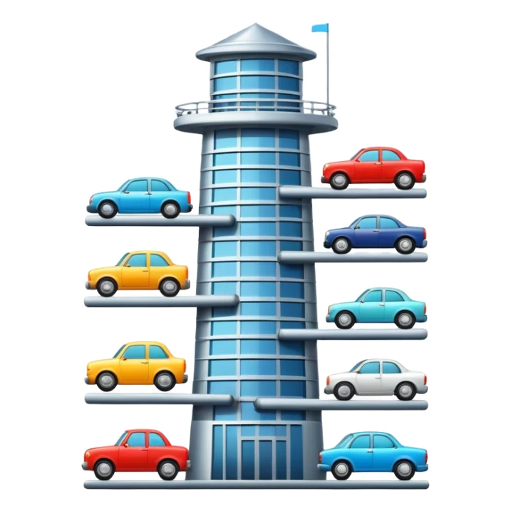 Tower with cars instead of walls sticker