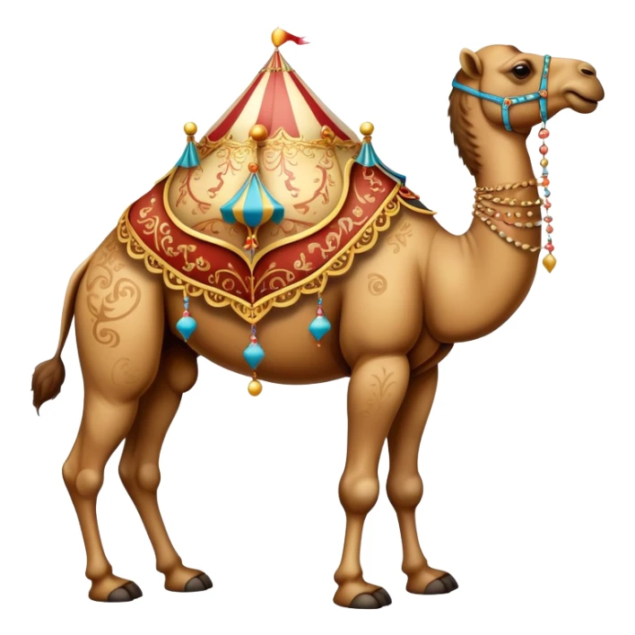 Vintage Arabian circus camel with filigree with four legs sticker