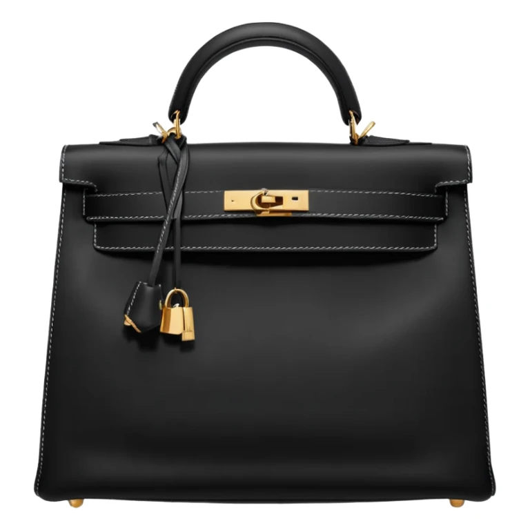 hermes kelly black matte color bag sticker
