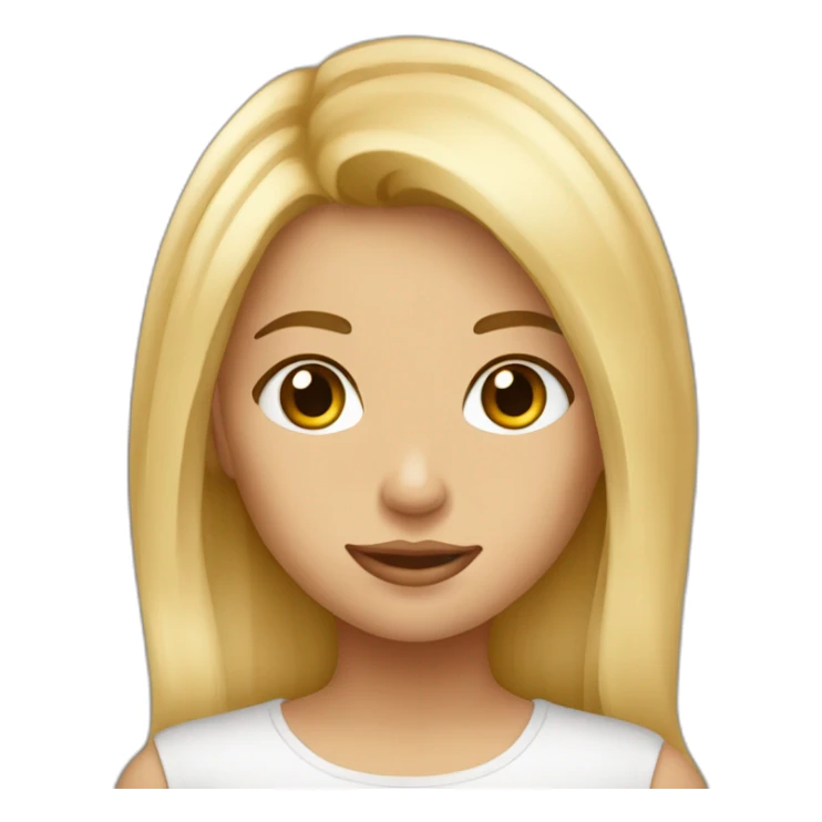 Fille blonde avec les yeux marrons sticker