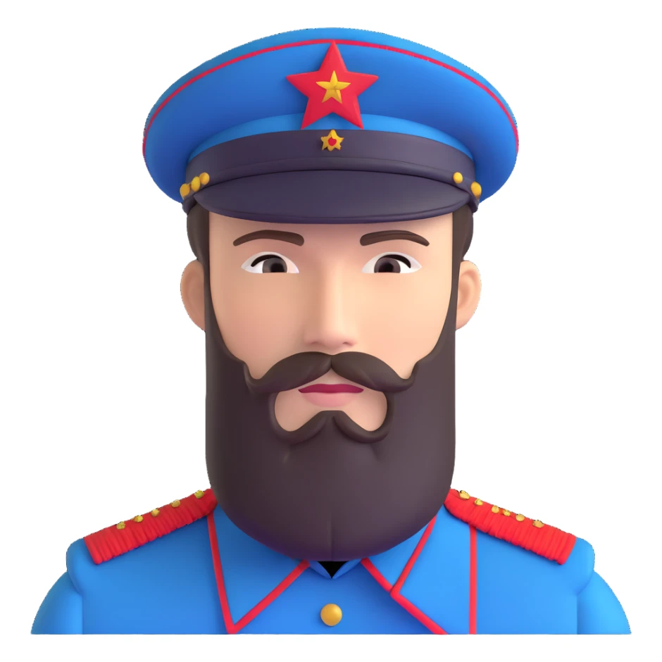 Nikolai Belinski Soviet soldier from Call of Duty Zombies with beard sticker