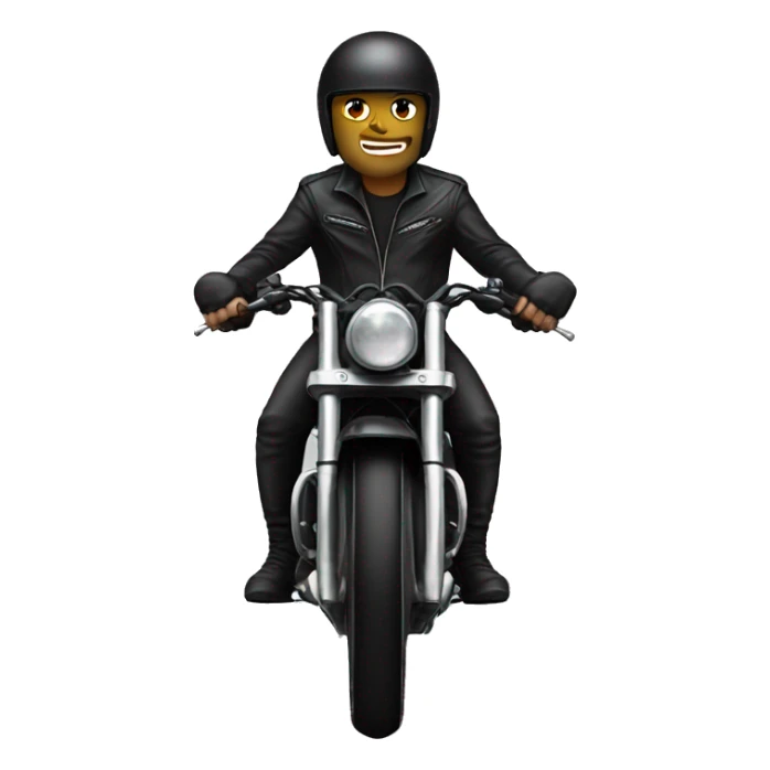 biker on a black sport bike with a black helmet on sticker