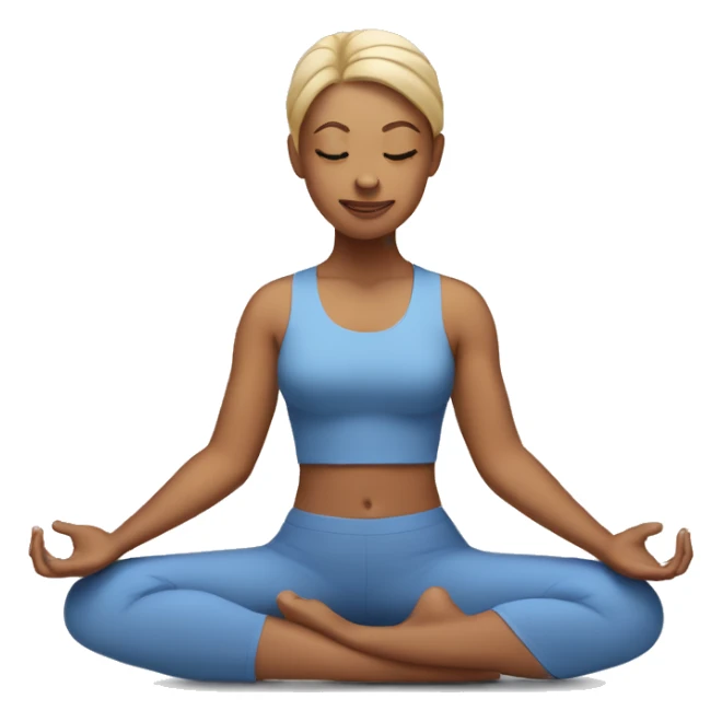 one white woman sitting in yoga pose sticker