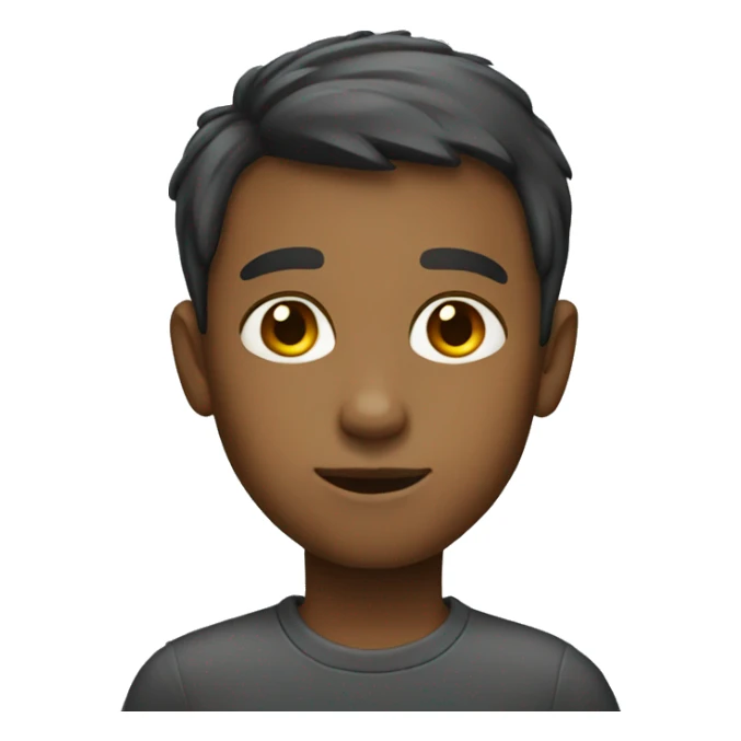 A boy with a short haircut sticker