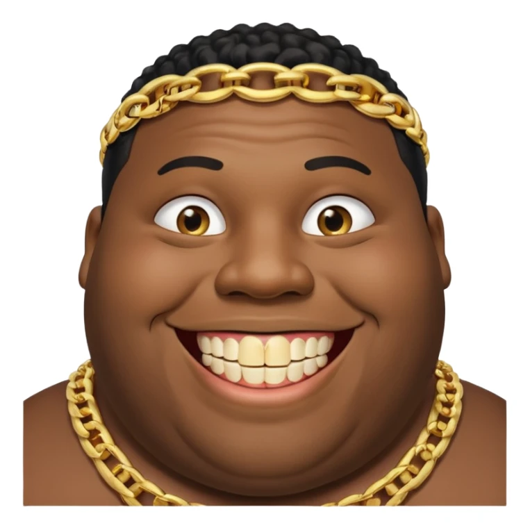 Fat black man missing half of front tooth sticker
