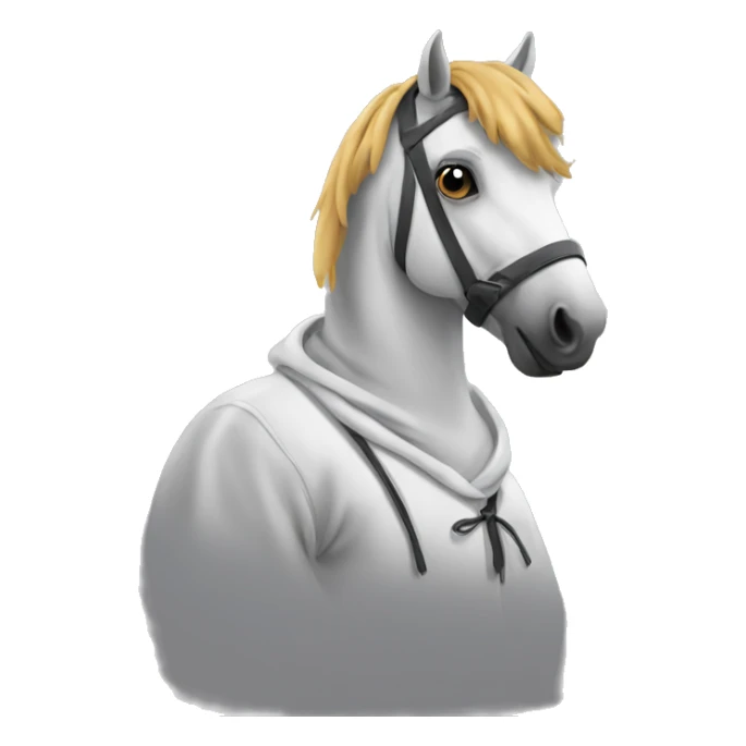 Horse wearing a hoodie sticker